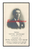 Victor Vervloet Bertha Van Hoof 1928 Borgerhout Fam. Boigelot Caers Met Photo Foto Doodsprentje Bidprentje - Avvisi Di Necrologio