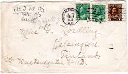 Kanada 1921, 3+2x1 C. Auf Brief V. New Westminster N. Finnland. Destination! - Postal History