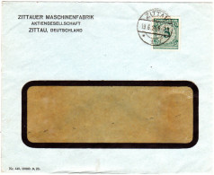 DR 1924, 5 Pf. M. Firmenlochung Auf Brief V. Zittau - Other & Unclassified