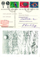 Schweiz 1966, Burgdorf Ballon Post Karte Zum Wettag Der Invaliden - Eerste Vluchten