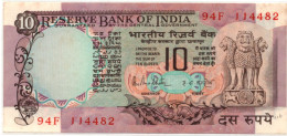 INDIA 10 Rupees ND 1980-1985 P-81 UNC Foxed Margin 2 Pinholes - Inde