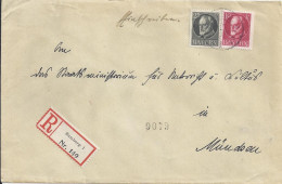 Bayern 1916, Reko-Zettel Bamberg 1 Auf Einschreiben Brief M. 10+25 Pf. #1249 - Briefe U. Dokumente