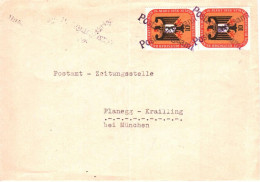 Berlin, Brief M. 2x10 Pf. U. Entwertung "POSTZEITUNGSAMT" Nach Planegg. #2661 - Covers & Documents