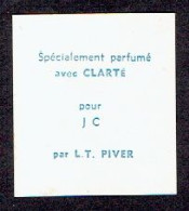 Carte Parfum CLARTE De L.T. PIVER - Anciennes (jusque 1960)