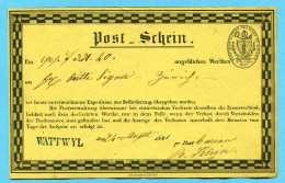 Post - Schein Wattwil Nach Zürich 1841 - Gelb - Stamped Stationery