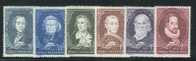 ROMANIA 1955 MICHEL NO 1555-1560  MNH - Writers