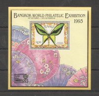 Tuvalu - 1993 - Buttlerflies Bangkok World Exibition - Yv Bf 45 - Papillons