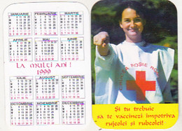 Romanian Small Calendar - 1999 Red Cross - Calendrier , Roumanie - Klein Formaat: 1991-00