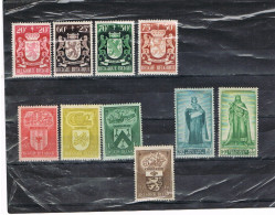 BELGIE : LOT POSTFRISSE ZEGELS PERIODE 1945-47 - MNH - Unused Stamps
