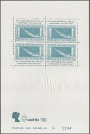 ITALIA REPUBBLICA - 1980 - ITALIA Foglietto Erinnofilo Eurphila 1980. N. 2244 - Blocks & Sheetlets