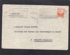 Y+T NO 507 SEUL SUR LETTRE DE MADRID POUR LES CHARBONNAGES DU HASARD A  CHERATTE,BELGIQUE,1935. - Brieven En Documenten