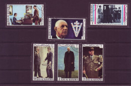 Asie - Ras-el-Khaima - Charles De Gaulle - 6 Timbres Différents - 7021 - Ra's Al-Chaima