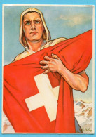 Bundesfeierkarte Nr. 72 APS - Eidgenosse - Gestempelt Schwyz Bundesfeier 1291-1941 - 1.VIII.41 - Cartas & Documentos