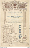 Rare Programme IMPERATRICE PALACE Au Profit Des Malades BERCK 1925 Malingre Maire CINEMA FILM - Programs