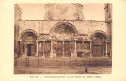 Moyen Age SAINT GILLES DU GARD Eglise Romane XIIe Siecle Facade 13(scan Recto-verso) MA916 - Saint-Gilles