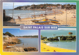 SAINT PALAIS SUR MER La Plage Les Rochers Le Pont Du Diable Et La Plage Du Platin 5(scan Recto-verso) MA910 - Saint-Palais-sur-Mer