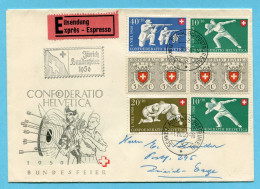 Satzbrief 1950 Auf P3 - Gestempelt Bundesfeier Zürich Und Schweiz. Automobil-Postbureau 1.VIII.50 - Cartas & Documentos