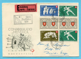 Satzbrief 1950 Auf P3 - Gestempelt Bundesfeier Zürich Und Schweiz. Automobil-Postbureau 1.VIII.50 - Covers & Documents