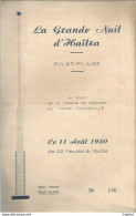 Old French Theater Program1950 / Rare Programme Théâtre PILAT-PLAGE Numéroté 156 Nuit D Haitza - Programmes