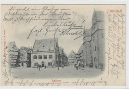 39008303 - Halberstadt Mit Rathhaus Gelaufen 1900. Leicht Fleckig, Sonst Gut Erhalten. - Halberstadt