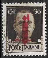 ITALIA R.S.I. - 1944 - IMPERIALE C. 30 SOPRASTAMPATO FASCETTO ROSSO - USATO (YVERT 22 - MICHEL 643 - SS 492) - Used