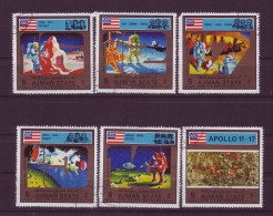 Asie - Ajman - Apollo 11-17 - 6  Timbres Différents - 7033 - Adschman