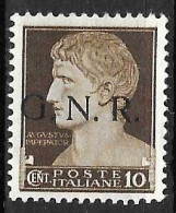 ITALIA R.S.I. - 1943 - IMPERIALE C. 10 SOPRASTAMPATO G.N.R. - NUOVO MNH** (YVERT 2 - MICHEL 2 - SS 471) - Ungebraucht