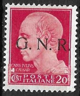 ITALIA R.S.I. - 1943 - IMPERIALE C. 20 SOPRASTAMPATO G.N.R. - NUOVO MNH** (YVERT 4 - MICHEL 4 - SS 473) - Ongebruikt