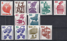 BRD  694-703, 773, Postfrisch **, Unfallverhütung, 1971 - Ungebraucht