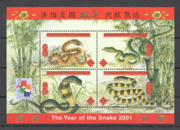 Tonga - 2001 - Snakes - Yv Bf 36 - Snakes