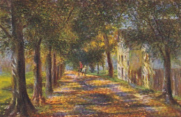 Kutsche In Herbstlicher Allee Gl1918? #D8654 - Peintures & Tableaux