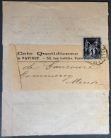 France, N°83 Sur Fragment De Bande Journal - (B2695) - 1877-1920: Semi-moderne Periode