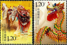 203153 MNH CHINA. República Popular 2007 FOLCLORE-DANZAS DEL DRAGON - Ungebraucht