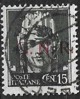 ITALIA R.S.I. - 1943 - IMPERIALE C. 15 SOPRASTAMPATO G.N.R. - USATO* (YVERT 4 - MICHEL 3 - SS 472) - Usados