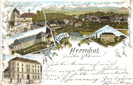 Gruss Aus Herrnhut In Sachsen - Litho - Herrnhut