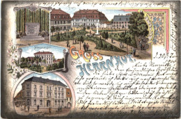 Gruss Aus Herrnhut In Sachsen - Litho - Herrnhut