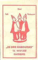 Kaatsheuvel, Hotel Café Restaurant De Drie Kabouters  (suikerzakje) - Zucchero (bustine)