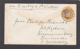 ENTIER POSTAL  DE NAYUDUPET POUR HERMANNSBURG,ALLEMAGNE. - 1882-1901 Imperio