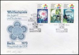 Cover To Plzen - 'Weltfestspiele Der Jugend Und Studenten, Berlin 1973' - Cartas & Documentos