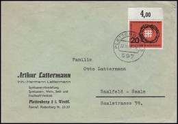 Cover To Saalfeld-Saale - 'Arthur Latterman, Plettenberg' - Lettres & Documents