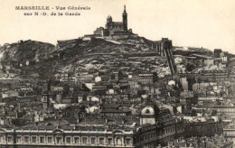 13 - Bouches-du-Rhône - Marseille - Vue Sur N.D. De La Garde - 6512 - Notre-Dame De La Garde, Ascenseur