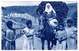 Missions D'Océanie. Religieuse En Tournée. Carte Postale. Edition De La Propagation De La Foi, Lyon - Other & Unclassified