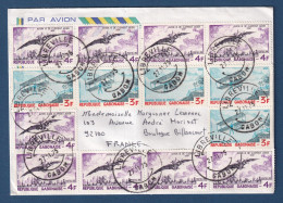 Gabon - YT N° 312 Et 313 - Sur Lettre - Par Avion - 1973 - 1975 - Gabon (1960-...)