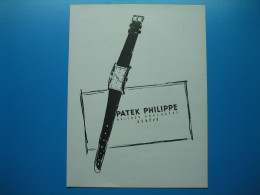 (1951) Publicité  PATEK  PHILIPPE  Maîtres Horlogers à Genève - Publicités