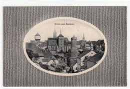 39031103 - Bautzen, Passepartoutkarte Mit Blick Auf Die Kirche Gelaufen Von 1911. Gute Erhaltung. - Bautzen