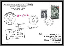 0741 Taaf Terres Australes Antarctic Lettre (cover) 15/02/1983 CAMPAGNE MD34 GEODYN Signé Signed  - Covers & Documents