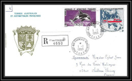 0406 Taaf Terres Australes Antarctic Lettre (cover) 01/01/1993 N° 177 Faune Orque Recommandé - Covers & Documents