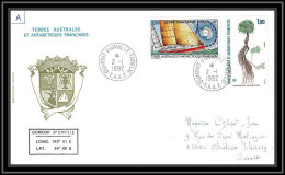 0393 Taaf Terres Australes Antarctic Lettre (cover) 02/01/1992 N° 165 + 164 Flore Colobanthus Globe Challenge 1992 - Covers & Documents