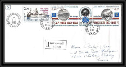 0167 Taaf Terres Australes Antarctic Lettre (cover) 01/01/1983 Martin De Vivies PA 77A SPOUTNIK ANNEE POLAIRE Recommandé - Covers & Documents