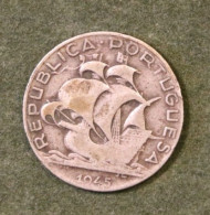 Monnaie Portugaise En Argent 2,5 Escudos 1945 -  Portugese Silver Coin - Portogallo